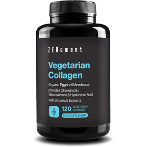 Vegetarian Collagen from Organic Eggshell Membrane – Natural Source of Glucosamine, Hyaluronic Acid and Chondroitin, with Botanical Extracts – for Joints and Skin – 120 Vegetarian Capsules