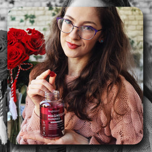 Magnesium Gummies | 90 Vegan Gummies | 125Mg Magnesium Supplements | 45 Days Supply | Natural Grape Flavour | Gluten-Free