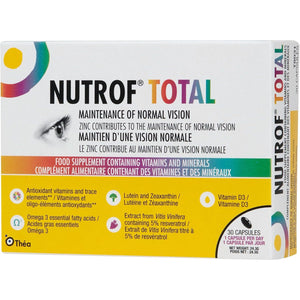 90 Nutrof Total Capsules – Eye Health Supplement with Lutein, Zeaxanthin, Omega 3, and Antioxidants | Daily Dose of Essential Nutrients for Optimal Eye Health | 30 Capsules X 3 Packs (3-Month Supply)