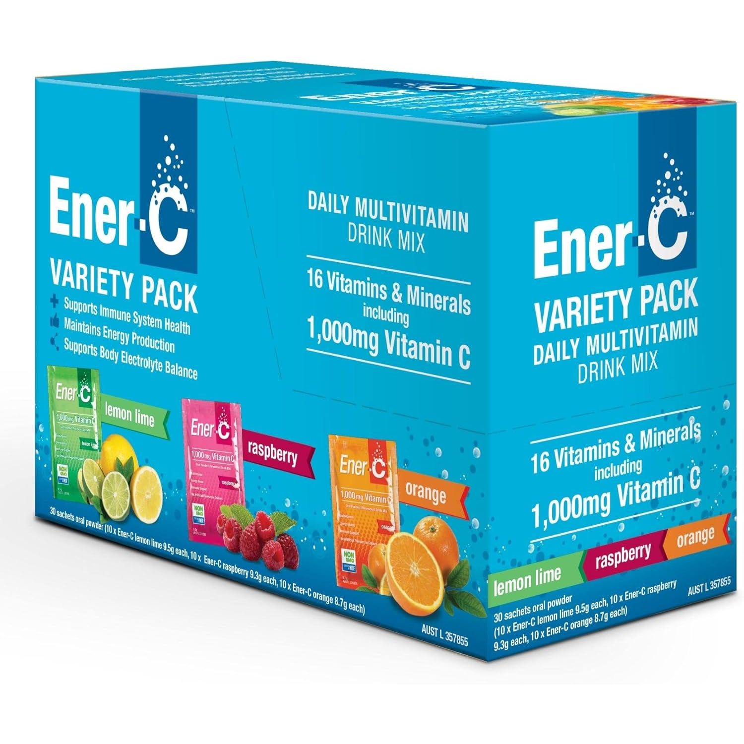 Ener-C Variety Pack 30 Sachets - Multivitamin Drink Mix