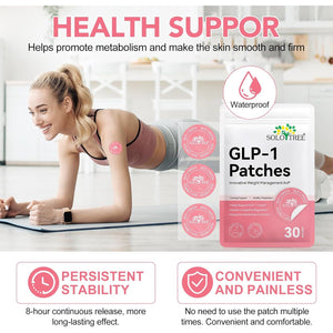 GLP-1 Patches with L Glutamine, Berberine, Chromium, Pomegranate and Cinnamon, Natural Ingredients,Gentle and Soothing for Men and Women, 30 Count (2) (1)