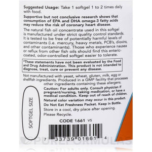 Ultra Omega-3- 500 EPA/250 DHA (90 Softgels) - Now Foods