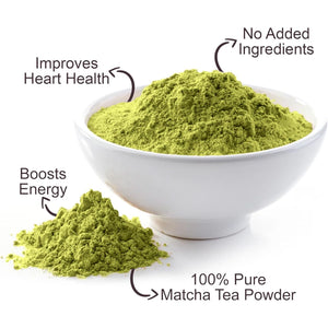 Nutriseed Matcha Green Tea Powder 50G - 100% Matcha Tea Powder, Rich in Antioxidants, L-Theanine & Fibre, Vitamins & Minerals, Boosts Energy, Cleanses Body, Vegan Friendly & Gluten Free, 25 Servings