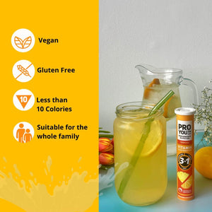 Proyouth Electrolytes Tablets with Vitamins for Kids and Adults - Hydration & Rehydration Tablets with Electrolytes, Vitamins and Minerals - No Caffeine, No Sugar | 20 Tablets Tropical | Pack of 1