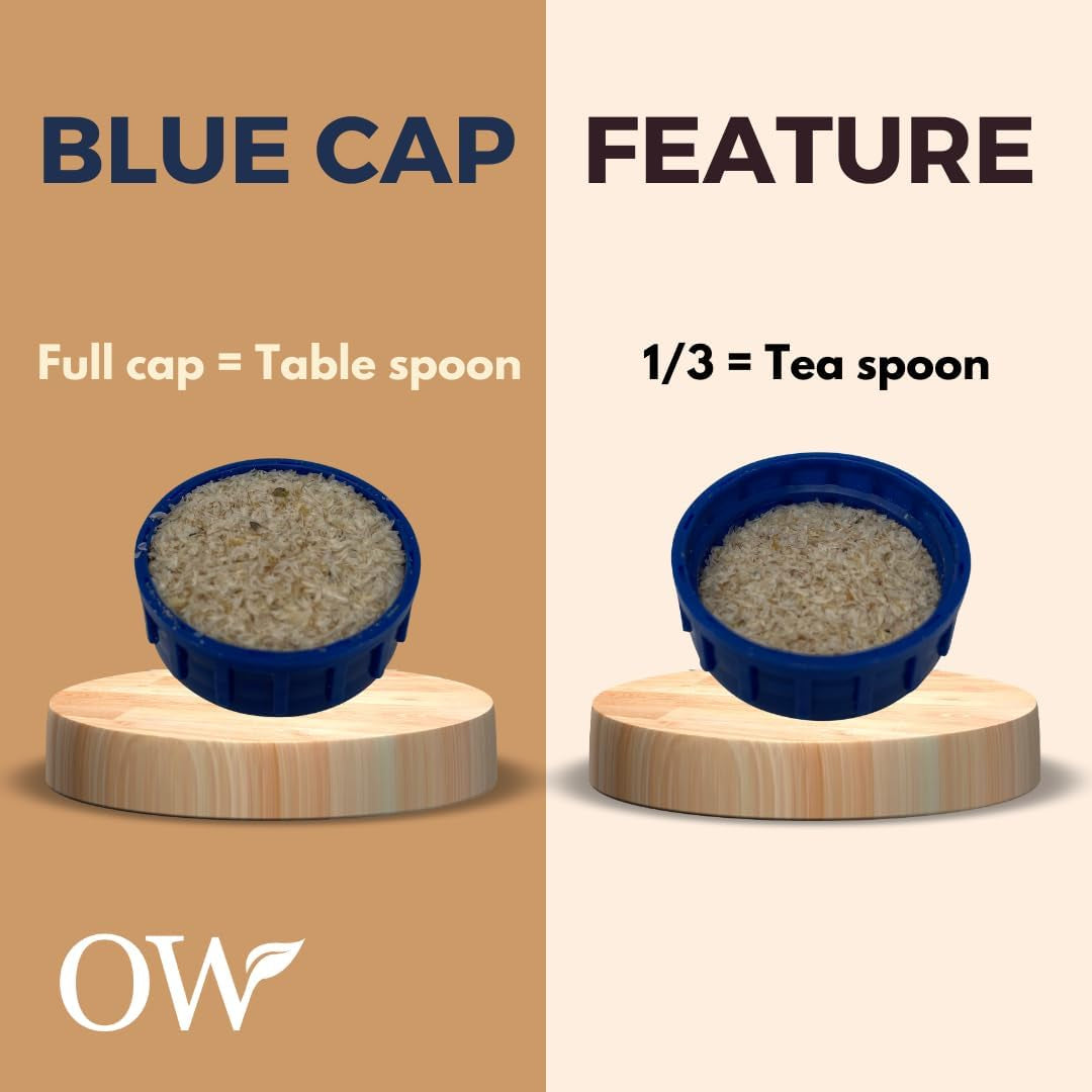 Organic Psyllium Husk Powder (500G) | 99% Pure | High in Fibre | Digestive Support, Regularity & Weight Management | 100+ Servings | Gluten-Free | Premium for Baking by Organic Wonders®