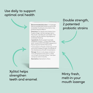 Biogaia Prodentis Oral Probiotics for Gums & Teeth | Innovative Dental Probiotics to Strengthen Teeth & Enamel | Unique Lactobacillus Reuteri | 30 Lozenges with Xylitol, No Added Sugar – Mint Flavour