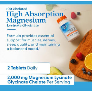 H. Absorption Magnesium Lysinate Glycinate, 200Mg per Serving, 240 Tablets