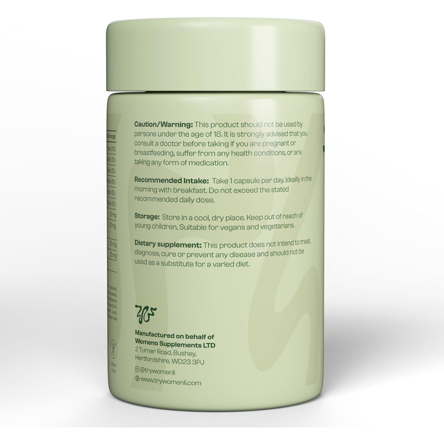 Prebiotics & Probiotics for Women - 26 Billion CFU Flora with Cranberry, Vitamin C & Pineapple | Bio Cultures for Women'S Intimate Flora & Gut Health | 60 Vegan Capsules | Her V Flora by Womenli