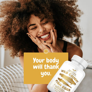 Wild Caught Fish Eggs, Omega 3 Supplement Supports Brain, Heart, Fertility and Inflammatory Health, Whole Food Source of Vitamin D, K2, and A, Non-Gmo, 120 Capsules