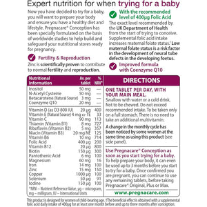 Pregnacare Conception, Support during Conception, for Women