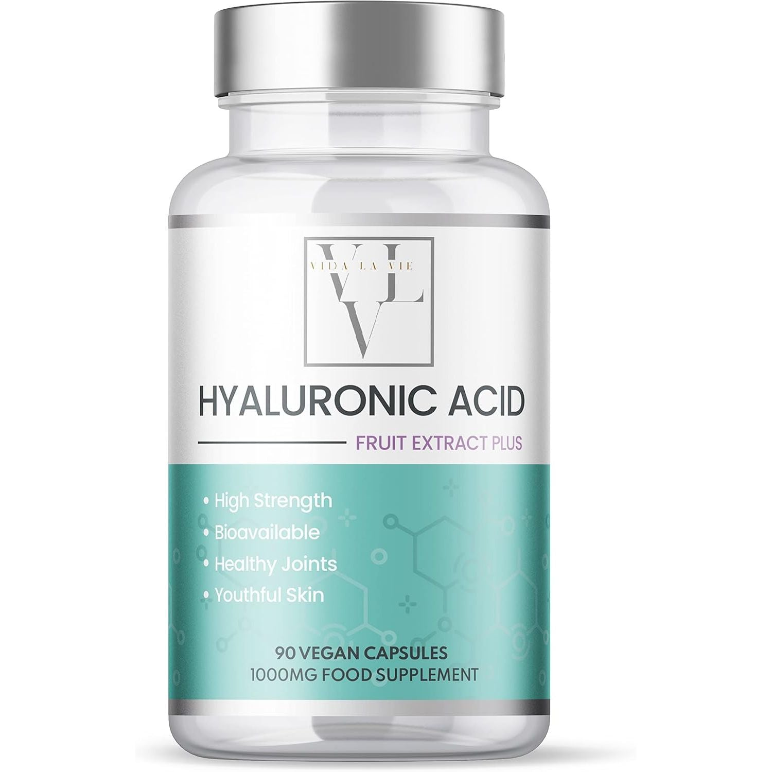 Hyaluronic Acid & Superfruits 1000Mg Complex | 90 Capsules | High Strength | Boosted with Superfruits | Vegan