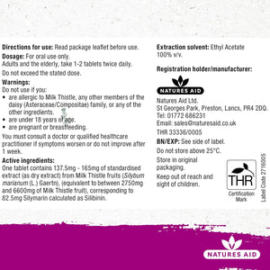 Natures Aid Digesteeze Milk Thistle 60 Tablets – Supports Liver & Digestive Health – High Strength Silymarin – Vegan, Non-Gmo, Gluten-Free – Traditional Herbal Remedy for Indigestion Relief