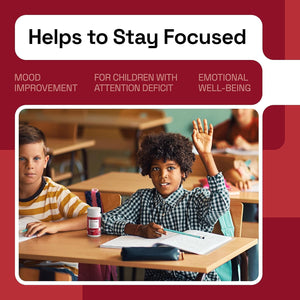 NAVEH PHARMA Optimind - Focus Supplement | Natural ADHD Supplements for Kids | 30 MG Saffron Supplements: Kids Vitamins and Memory Supplement for Brains | Mood Support | 60 Calm Gummies (Strawberry)