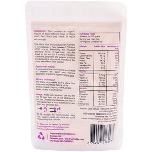 Triple Maca Root Powder, Organic Gelatinized, Certified, 250G from Peru, Women Hormonal Balance or for Men Prostate Support, by Selvabio.