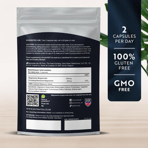 Magnesium Glycinate Supplements 1000Mg – 2 X 500Mg Magnesium Bisglycinate Caps per Serving - 120 High Strength Capsules Providing 200Mg Elemental Magnesium - Magnesium Tablets Alternative - Nutravita