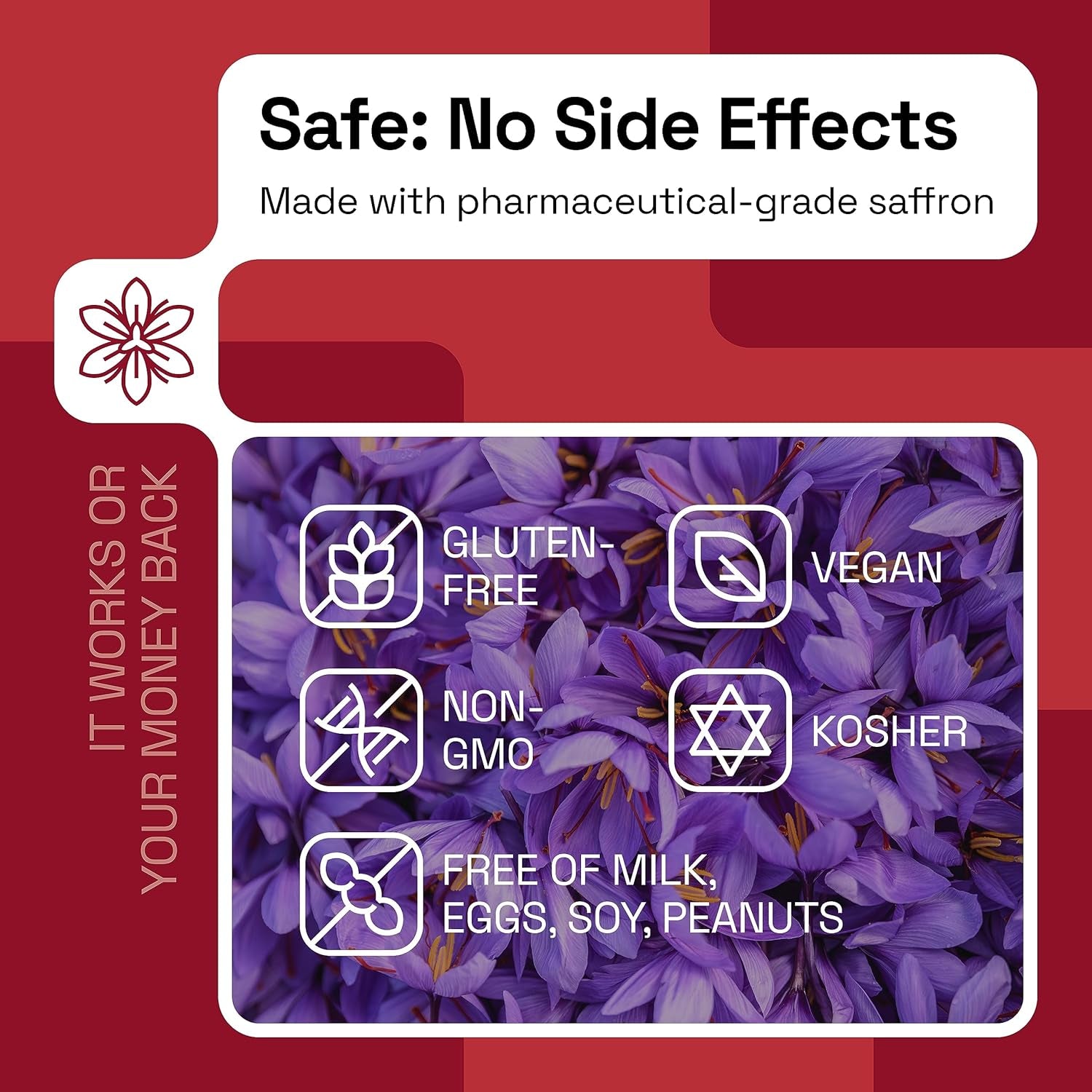 NAVEH PHARMA Optimind - Focus Supplement | Natural ADHD Supplements for Kids | 30 MG Saffron Supplements: Kids Vitamins and Memory Supplement for Brains | Mood Support | 60 Calm Gummies (Strawberry)