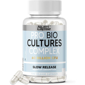 Bio Culture Probiotics Complex, 60 Billion CFU, Advanced Granular Biotechnology Capsules Slow-Release Maximum Absorbtion for Gut Health.