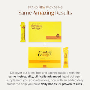 Absolute Collagen Marine Liquid Collagen Supplement for Women, 8000Mg High-Strength Collagen with Vitamin C, Sugar-Free, for Skin, Hair & Nails, Mango & Mandarin Flavour, 14 Sachets per Box