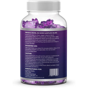 Natural Sleep Aid Gummies with Valerian Root & L-Theanine - Non-Habit Forming, Vegan, for Deep Relaxation & Restful Nights - 60 Chewable Gummies