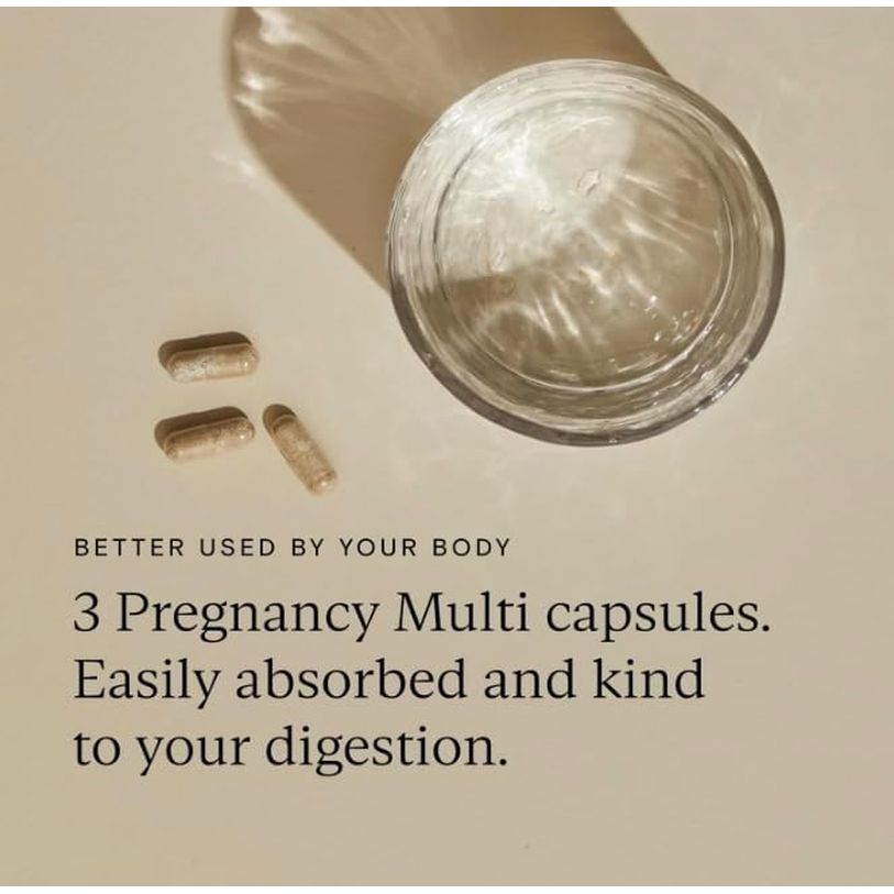 WILD NUTRITION Food-Grown® Pregnancy + New Mother Multi | Pregnancy Vitamins for Women with 400Μg Folic Acid | Prenatal Vitamins for Women to Support Fatigue | Pregnancy Nausea Relief | 90 Capsules