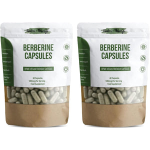 Berberine 500Mg Supplement - 2 Pack - Optimal Wellness Support, Super Antioxidant for Immunity, Two-Month Supply for Daily Wellness, Immune System & Gut Health Boost, Blood Sugar & Cholesterol Control