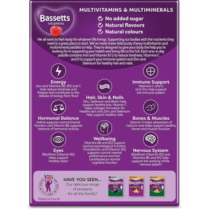 Bassetts Vitamins Woman Multivitamins & Multiminerals Raspberry Flavour 30 Gummy Pastilles