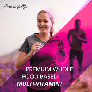 Naturesplus Source of Life Power Teen for Her - Food Based Chewable Multivitamin Vitamins for Teenagers - Vegan, Gluten Free - 60 Chewable Tablets