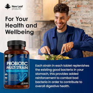 Bio Cultures for Daily Gut Health - Multi Strain Supplements - Acidophilus Tablets High Strength - Digestive & Gut Health Supplements Lactobacillus - Vegan, Gmo-Free, Gluten-Free, UK Made