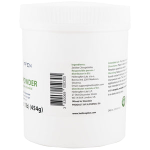 Zeolite Powder | 3X Activated | 1 Pound - 454 G | Ultra FINE Less-Than 2 Μm | Clinoptilolite 94%+-3 | Natural Mineral Dust | Heiltropfen®