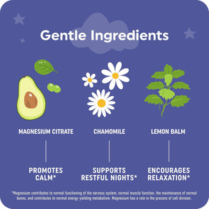Magnesium Gummies for Kids Relaxation & Natural Wake-Rest Cycles | Relaxing Magnesium for Children with Chamomile & Lemon Balm | Non-Gmo, Gluten-Free & Third-Party Tested | Calming Gummies 60 Ct