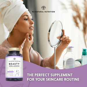 Collagen Supplements for Woman, with Retinol & Hyaluronic Acid, Ceramides and Niacin | Skin Care, Anti-Wrinkle and Anti-Aging Effect, Marine Collagen Innovative Formula | 90 Vegetable Capsules