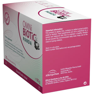Omni Biotic PANDA | 30 Sachets (90 G) | a Good Start for Mother and Child | Use during Pregnancy and from Birth Onwards for Babies | Powder | Vegan | Gluten-Free | Lactose-Free | Halal | for Daily Use