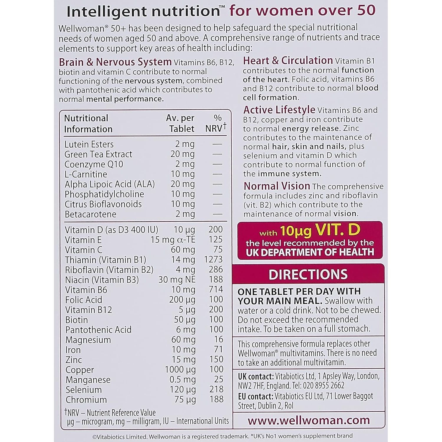 Wellwoman 50+, 30 Tablets, Pack of 1