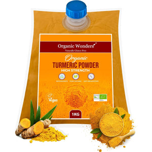 Organic Turmeric Powder (1Kg) | 200+ Servings | High Strength | Premium Curcumin | Golden Superfood | Anti-Inflammatory & Antioxidants I 100% Pure & Natural by Organic Wonders®