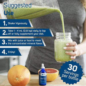 Trace Minerals Mega-Mag Magnesium Supplement - 4Fl Oz Low Sodium Dietary Supplement - Ultra-Concentrated 400Mg