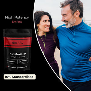 Horngoatmax Capsules - 120 Capsules 500Mg Pure Goat Wd Extract 500Mg - 10% Standardised Energy and Vitality Supplement for Men - No Fillers No Additives - Vegan Gluten Free