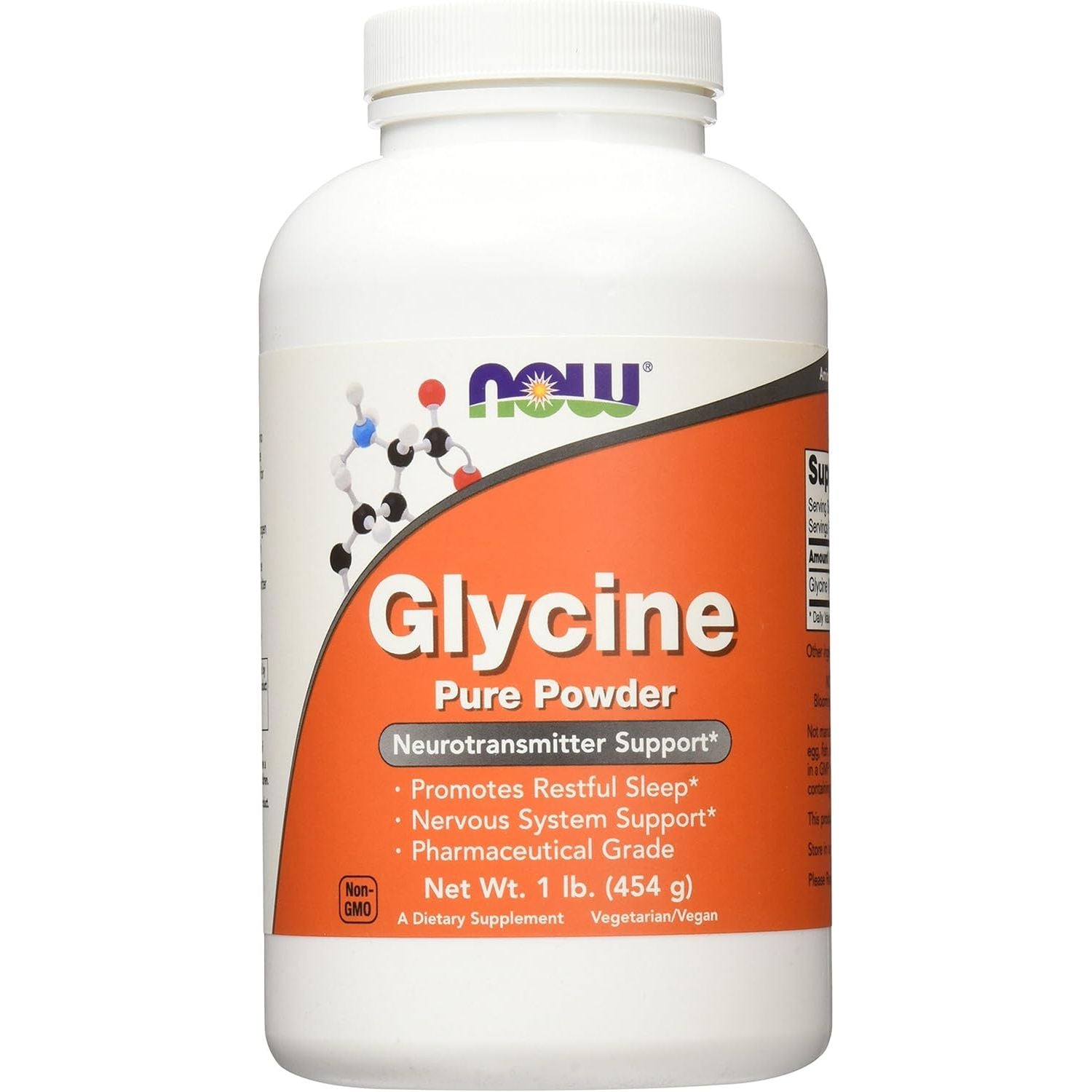 NOW Foods Glycine, Pure Powder - 454G