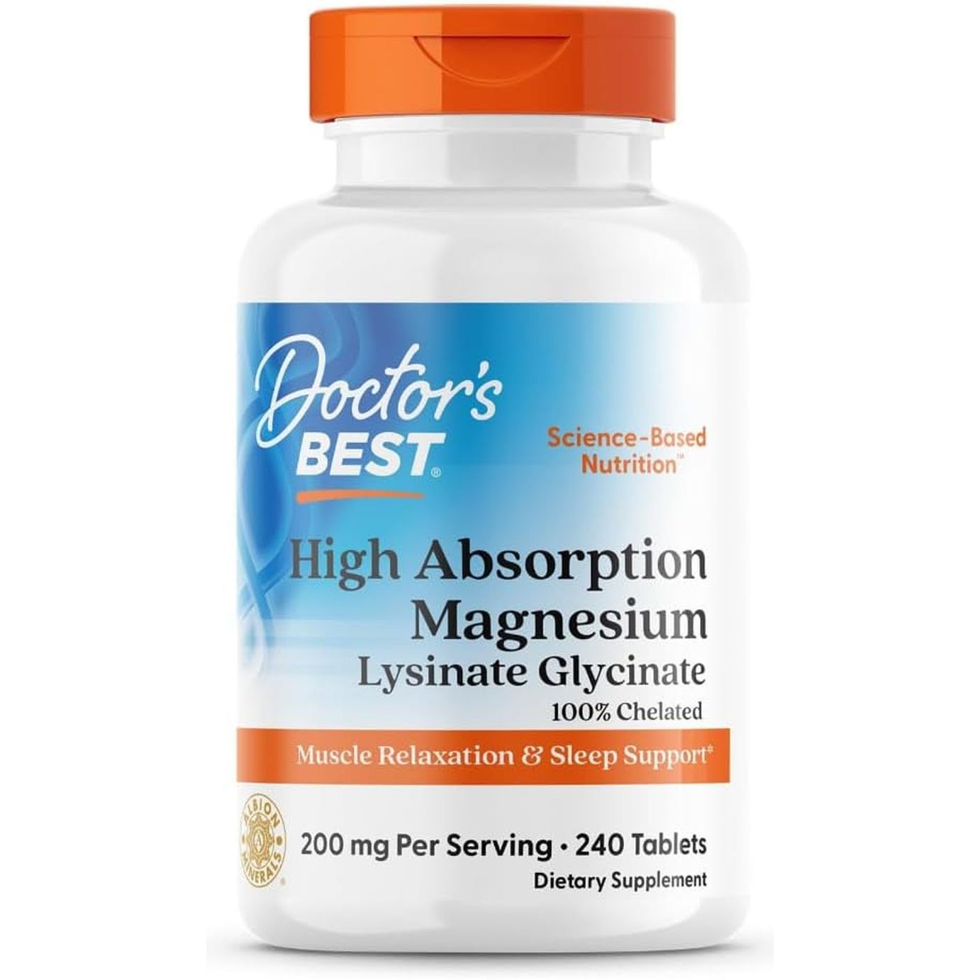H. Absorption Magnesium Lysinate Glycinate, 200Mg per Serving, 240 Tablets
