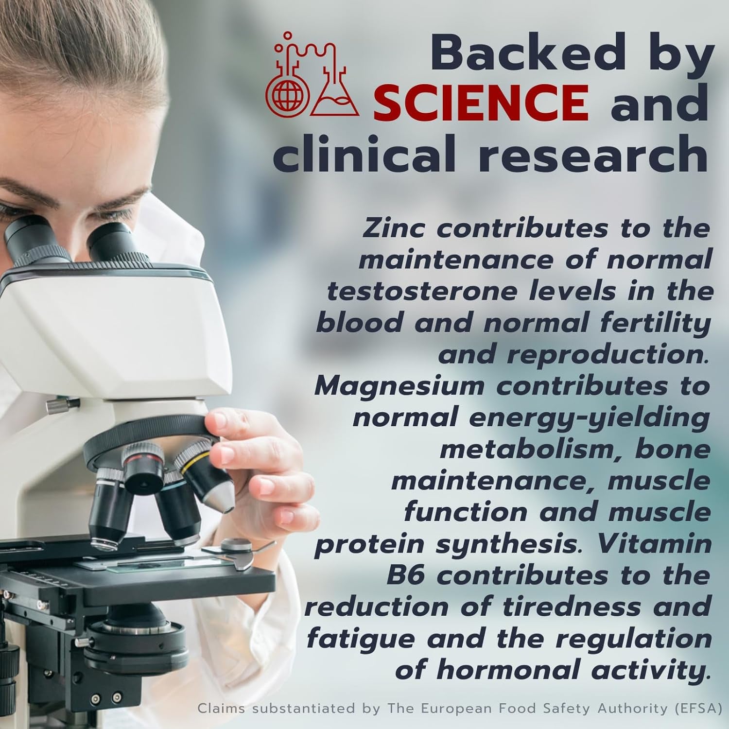 Zinc Magnesium Supplement for Men, 120 Capsules - Muscle & Sleep Support, High Strength Magnesium Zinc Tablets with VIT B6 - Muscle Growth Recovery Performance - Vegan, UK Made - 60 Servings