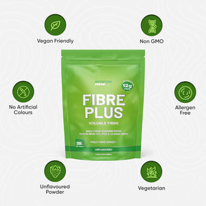 Soluble Fibre Powder Supplement 210G - Prebiotic Soluble Fibre Powder from Multiple Sources - 12G Fibre per 2 Scoop Serving - Fibre Supplement for Men & Women UK Made
