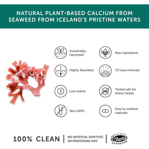 Calcium – Together Health – Seaweed-Based Calcium – 72 Trace Minerals – Vegan Friendly – Made in the UK – 60 Vegecaps