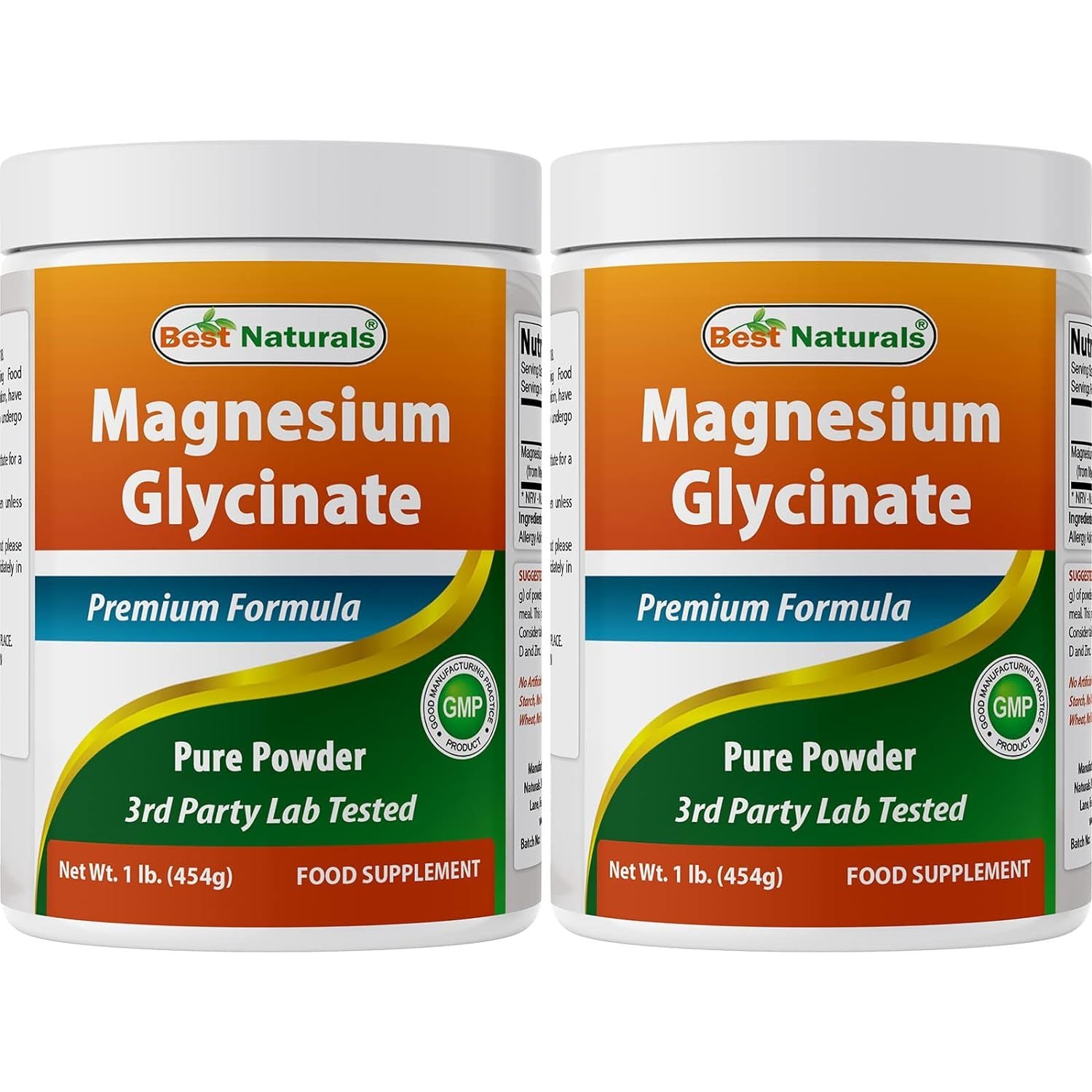 Best Naturals Magnesium Glycinate Powder - 1 Pound (1 LB (Pack of 2))