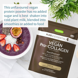 Vegan Pro-Collagen Protein Powder, Plant-Based Peptide Supplement with Glycine, 21 Amino Acids & Vitamin C, Complete Collagen Boosting Formula, Mix into Drinks or Food, 35 Servings, by Igennus