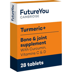 Turmeric+ Supplement – 28 Turmeric Tablets 30X More Absorbable – Curcumin Tablet Patented Meriva Formulation with Vitamins C – Turmeric Tablets for Bones, Joints & Muscles by Futureyou Cambridge