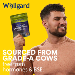 Wellgard Pure Colostrum Powder, High Levels of Immunoglobulin G (Igg), Unflavoured, Gmo-Free, Hormone-Free, 60G