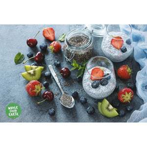 Wholefood Earth Organic Chia Seeds – 500G | Raw | GMO Free | Vegan | Source of Fibre | Certified Organic