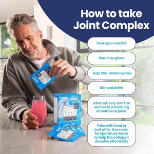 Joint Complex by Revive Active - a Daily Sachet - Contributes to the Support of Joints, Cartilage, Bones & Muscle Function with Marine Collagen, Hyaluronic Acid, Glucosamine - 30 Days Supply