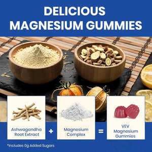 90 Count Magnesium Glycinate & Citrate Gummies – 14 in 1 Magnesium & D3, Ashwagandha L-Theanine, Zinc – Cortisol Supplements for Women – Sugar-Free Vegan Non-Gmo