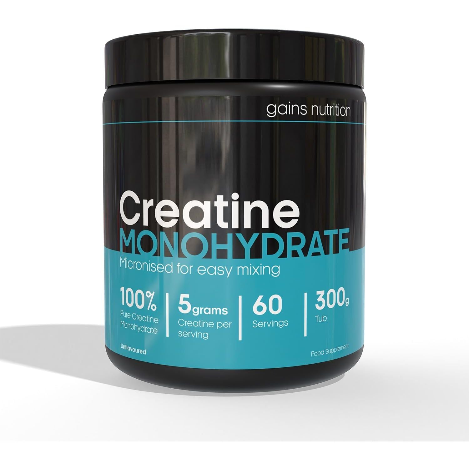 GN Creatine Powder | 300G High Strength Creatine Monohydrate Powder - 5G per Serving | Unflavoured Filler Free Creatine-Monohydrate | Non-Gmo & Gluten Free
