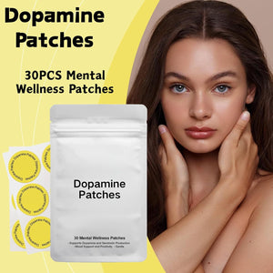 30PCS Dopamine Patches, Vegan Mental Wellness Patch to Boost Mood, Enhance Focus & Support Positivity, Long-Lasting Transdermal Patches, Plant-Based Formula